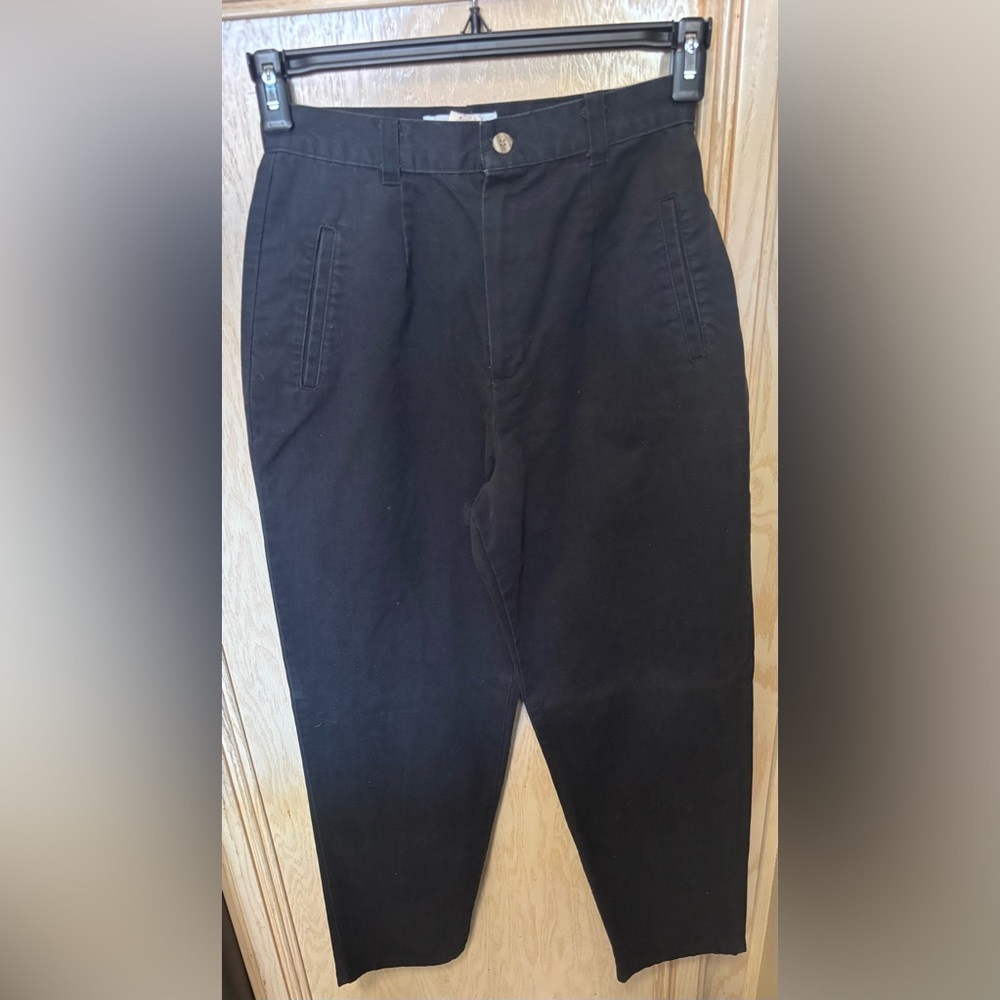 Black Women's High Rise Pants w/‎ Pockets